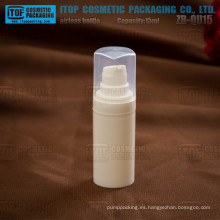 ZB-QU15 15ml color personalizable por mayor de loción plástico vacío vacío moderno empaquetado cosmético